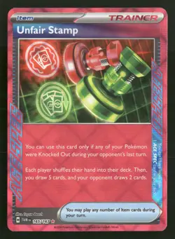 Unfair Stamp - 165/167 - Ace Spec - Twilight Masquerade - Pokemon Card - NM/M - Image 1
