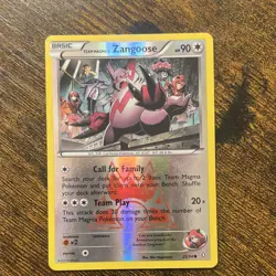 🔥Team Magma's Zangoose #22/34 Reverse HOLO 🔥Pokemon Double Crisis 2015 - Image 1