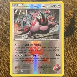 🔥Team Magma's Zangoose #22/34 Reverse HOLO 🔥Pokemon Double Crisis 2015 - Image 2