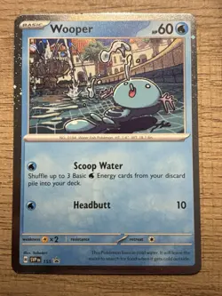 Pokemon TCG Wooper SV Promo 155 Holo 60 HP English Basic Water - Image 1