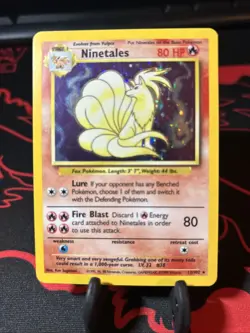 Pokemon Ninetales Base Set Holo Rare 12/102 Heavy Play1 - Image 1
