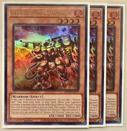 Yugioh! 3x Rescue-ACE Monitor MP24-EN279 Ultra Rare 1st Ed NM - Image 1