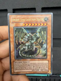 Yu-Gi-Oh! Ancient Gear Gadjiltron Dragon SD10-EN001 Ultra Foil 1st Ed Konami NM - Image 1