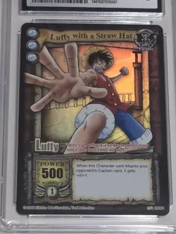 2005 ONE PIECE CCG THE QUEST BEGINS - GR #CH001 LUFFY WITH A STRAW HAT CGC 10 - Image 3