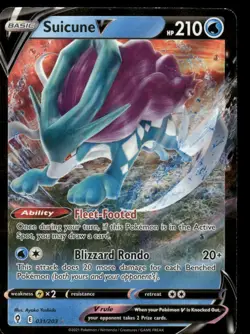 Pokemon Cards Suicune V 031/203 Evolving Skies Holo V Rare DMG *INDENT* - Image 1