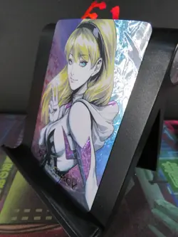 Gwen Stacy Marvel Art Card Rare Holo Laser Collectible Comic Character Spiderman - Image 2