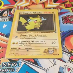 Pokemon TCG Lt. Surge's Pikachu 081/132 Gym Heroes Common 1st Ed 50 HP - Image 2