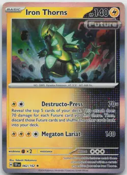 Iron Thorns 062/162 Rare Temporal Forces Pokemon Reverse Holo Near Mint - Image 1