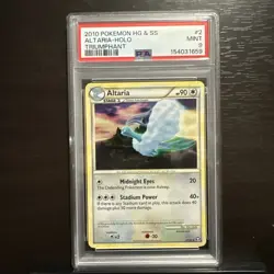 2010 POKEMON HEARTGOLD & SOULSILVER TRIUMPHANT #2 ALTARIA-HOLO PSA 9 - Image 1