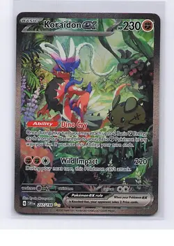 Koraidon ex 247/198 Special Illustration Rare Scarlet & Violet Pokemon LP - Image 1