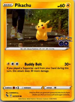 Pikachu - (Cosmos Holo) 027/078 Pokemon Go Holo - Image 1