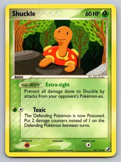 Shuckle 47/115 Uncommon Unseen Forces Pokemon Heavily Played (Creased) - Image 1