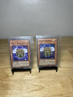 Winged Kuriboh TLM-EN005 Super Rare Heavy Played & DPI-EN005 Rare LP Yugioh Card - Image 1