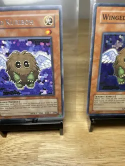 Winged Kuriboh TLM-EN005 Super Rare Heavy Played & DPI-EN005 Rare LP Yugioh Card - Image 4