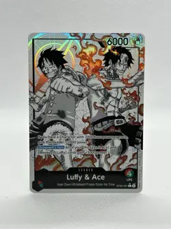 ST30-001 Luffy & Ace leader Alt Art (Parallel) One Piece Card Game ENGLISH Deck - Image 1