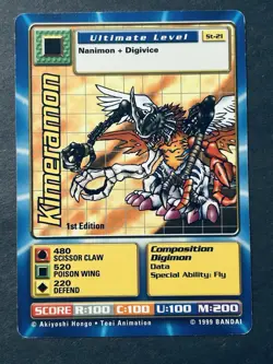 Digimon Kimeramon 1st Edition 1999 Bandai Card - Image 1