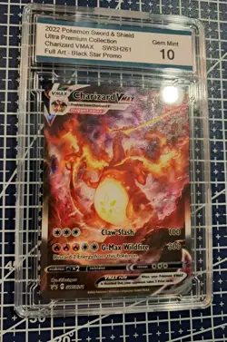 2022 Pokemon Charizard VMAX Full Art Black Star Promo UPC SWSH261 🔥 Gem Mint 10 - Image 2