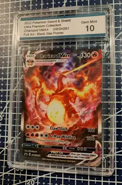 2022 Pokemon Charizard VMAX Full Art Black Star Promo UPC SWSH261 🔥 Gem Mint 10 - Image 3
