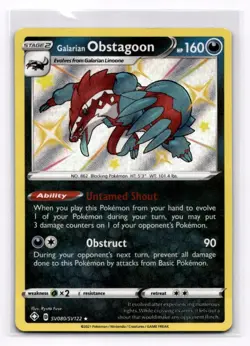 Galarian Obstagoon Shining Fates: Shiny Vault - Pokemon NM SV080/SV122 - Image 1