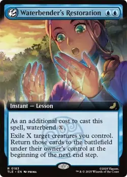 Waterbender's Restoration Extended Art Avatar: The Last Airbender NM MTG - Image 1