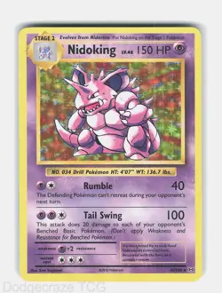 Nidoking 45/108 Holo Rare Evolutions Pokemon Holo LP - Image 1