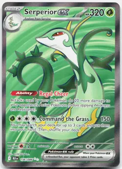 Serperior ex 156/086 Holo Ultra Rare Black Bolt Pokemon NM 01-02-08 - Image 1