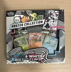 Scarlet & Violet Black Bolt & White Flare Unova Poster Collection Sealed Pokemon - Image 1