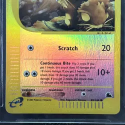 2003 Pokemon Skyridge Raticate Reverse Holo #89 Beckett 8 NM-M - Image 5