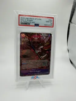 One Piece Gol.D.Roger Carrying on His Will OP13-064 Alt Art Holo PSA 10 EN - Image 1