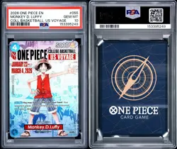 2026 ONE PIECE PROMOS COLLEGE BASKETBALL: US VOYAGE MONKEY D. LUFFY PSA 10 - Image 3