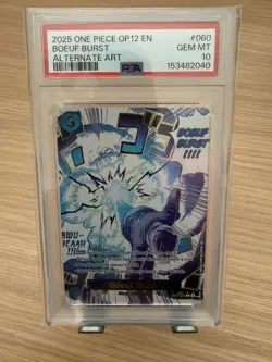 One Piece TCG PSA 10 Boeuf Alternate Art OP12-060 -English - Image 4