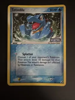 Totodile 78/115 EX Unseen Forces Reverse Holo Stamped 2005 TCG Pokemon Card NM - Image 1