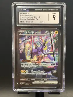 CGC 9 Miraidon EX 244/198 S&V Base Secret Illustration Rare Pokemon Card - Image 1