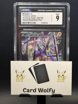 CGC 9 Miraidon EX 244/198 S&V Base Secret Illustration Rare Pokemon Card - Image 3