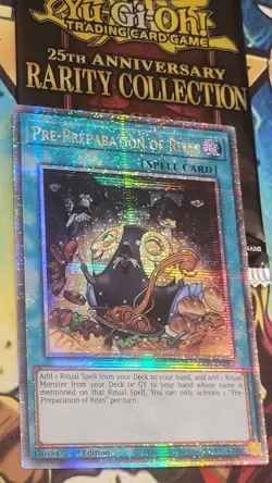 Yu-Gi-Oh Pre-Preparation of Rites RA01-EN055 Quarter Century Rare 1st Edition - Image 3