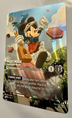 Disney Lorcana Mickey Mouse Inspirational Warrior Enchanted 221/204 NM Holo - Image 2