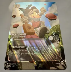 Disney Lorcana Mickey Mouse Inspirational Warrior Enchanted 221/204 NM Holo - Image 4