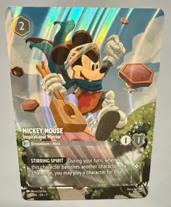 Disney Lorcana Mickey Mouse Inspirational Warrior Enchanted 221/204 NM Holo - Image 5