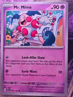 Mr. Mime 063/162 Common Temporal Forces Pokemon Near Mint - Image 1