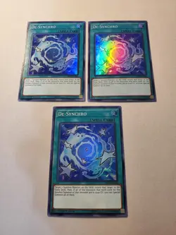 Yugioh - De-Synchro HISU-EN044 NM 1st ed Super Rare x3 - Image 1