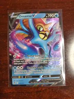 Omastar V 035/195 Ultra Rare Silver Tempest SWSH12 Pokemon English NM - Image 1