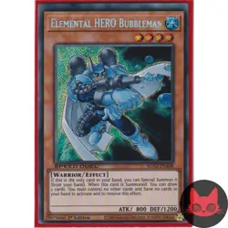 Yugioh Elemental HERO Bubbleman SGX2-ENA08 Secret Rare 1st Edition NM - Image 1