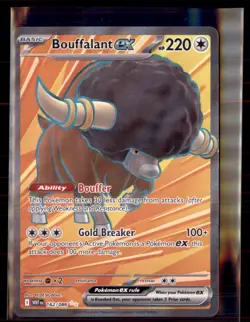 Pokemon Bouffalant ex 91/114 Black and White Ultra Rare,Holo, Full Art Rare Full - Image 1