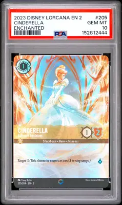 DISNEY LORCANA EN 2-RISE OF THE FLOODBORN CINDERELLA - BALLROOM SENSATION PSA 10 - Image 1