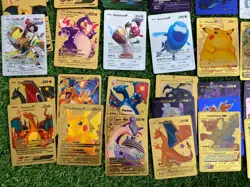 Pokemon Gold Foil Fan Art Display Cards bundle joblot (A131) - Image 2
