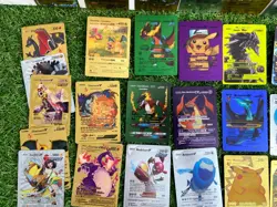 Pokemon Gold Foil Fan Art Display Cards bundle joblot (A131) - Image 5