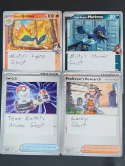 Misty's Pokemon Destined Rivals Ghost Print Errors: Lapras/Starmie/Archer/Lacey - Image 1