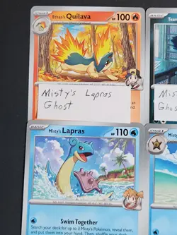 Misty's Pokemon Destined Rivals Ghost Print Errors: Lapras/Starmie/Archer/Lacey - Image 4