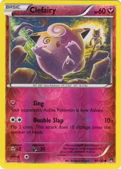 Slightly Played, English - 1 x Pokemon Clefairy - 81/122 - Common - Reverse Holo - Image 1