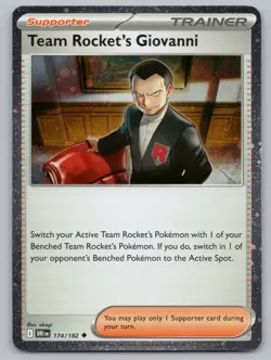 Team Rocket's Giovanni (Cosmos Holo) 174/182 Pokemon NM/M - Image 1
